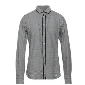 Men's Liberty Rose Black and White Check Button Up Shirt Size Medium (16/41)